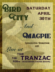 Bird City and Magpie poster 8.5 X 11 low res